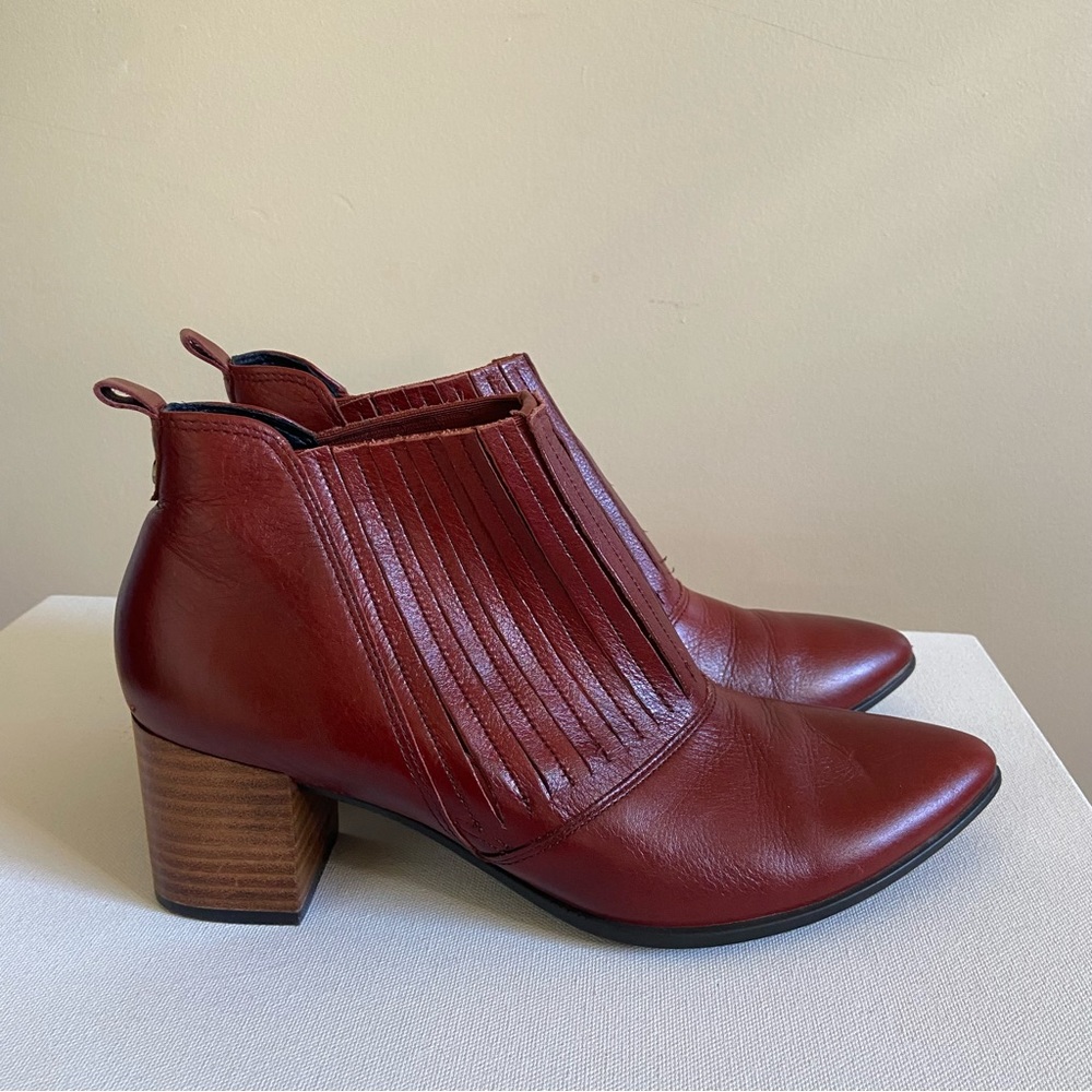 ECCO Booties Shape 45 Leather Pointed Toe Slip-on - Picture 2 of 12